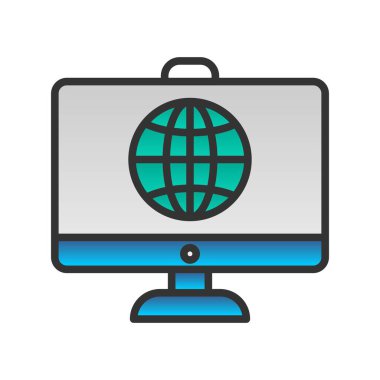 Lcd Gradyan Vektör Simgesi Tasarımı