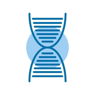 DNA Yapısı Mavi Vektör Simgesi Tasarımı