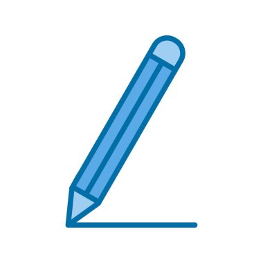 Kalem Doldurulmuş Mavi Vektör Simgesi Tasarımı