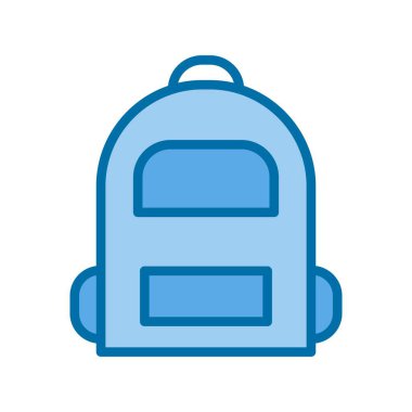 Mavi Vektör Simgesi Tasarımı Doldurulmuş Çanta