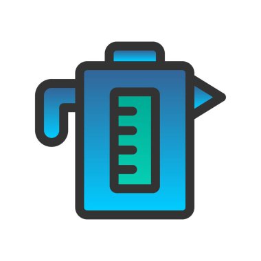 Kettle Doldurulmuş Gradyan Vektör Simgesi Tasarımı