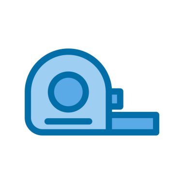 Teyp Mavi Vektör Simgesi Tasarımı Ölçümleniyor