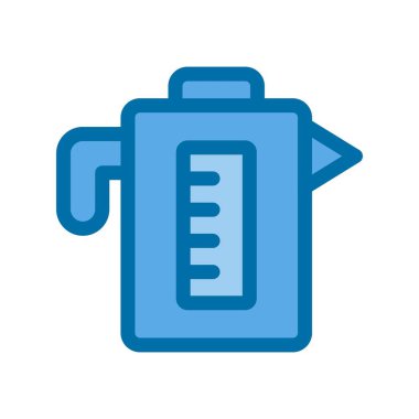 Çaydanlık Doldurulmuş Mavi Vektör Simgesi Tasarımı