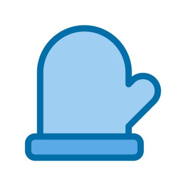 Eldivenler Mavi Vektör Simgesi Tasarımı