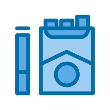 İçi Mavi Vektör Simgesi Tasarımı