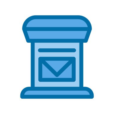 Posta Kutusu Mavi Vektör Simgesi Tasarımı