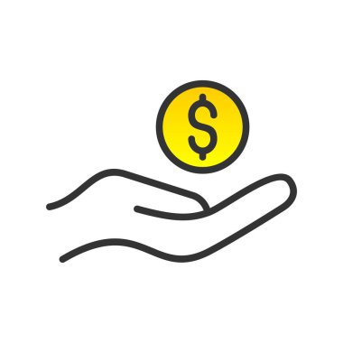 Yatırım Gradyan Vektör Simgesi Tasarımı