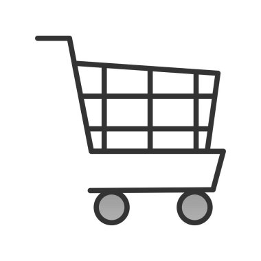 Cart Doldurulmuş Gradyan Vektör Simgesi Tasarımı