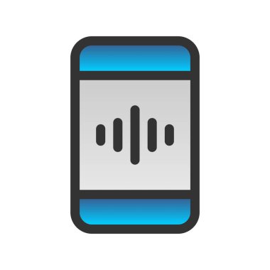 Gradyan Vektör Simgesi Tasarımı Doldurulmuş Ses Kaydedici