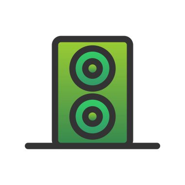 Hoparlör Gradyan Vektör Simgesi Tasarımı