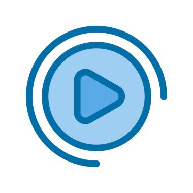 Doldurulmuş Mavi Vektör Simgesi Tasarımı Oynat