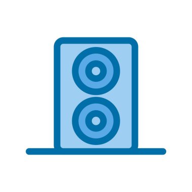 Hoparlör Mavi Vektör Simgesi Tasarımı