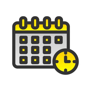 Son teslim tarihi doldurulmuş Gradyan Vektör Simgesi Tasarımı