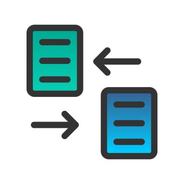 Dosya Aktarımı Doldurulmuş Gradyan Vektör Simgesi Tasarımı