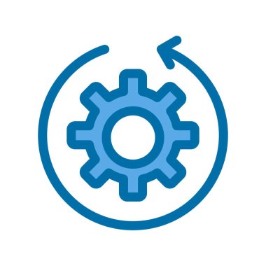 Tekrarlama Mavi Vektör Simgesi Tasarımı