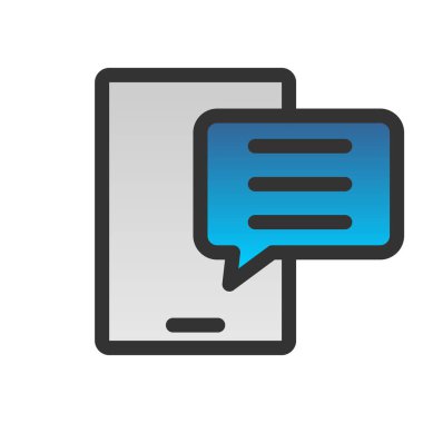 İleti Doldurulmuş Gradyan Vektör Simgesi Tasarımı