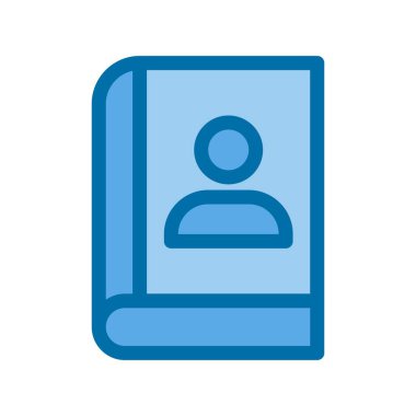 Albüm Dolu Mavi Vektör Simgesi Tasarımı