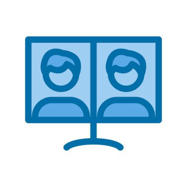 Mavi Vektör Simgesi Tasarımı