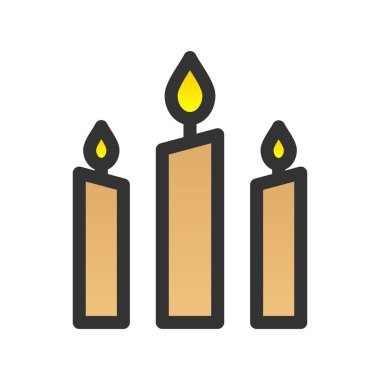 Mum Doldurulmuş Gradyan Vektör Simgesi Tasarımı