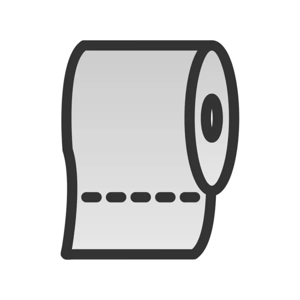 Конструкция Векторной Иконки Наполнителем Туалетной Бумаги — стоковый вектор