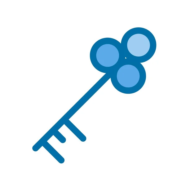 Дизайн Голубой Векторной Иконы Ключевой Заливкой — стоковый вектор
