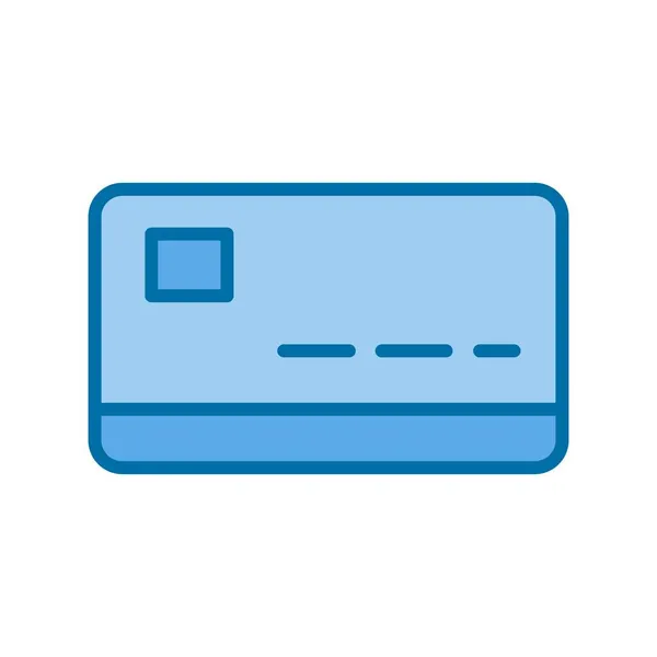 Geldautomat Gefüllt Blue Vector Icon Design — Stockvektor