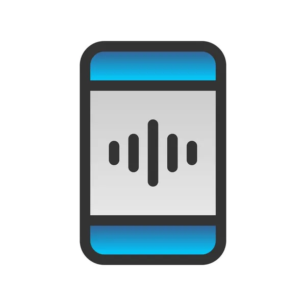 オーディオレコーダー充填グラデーションベクトルアイコンデザイン — ストックベクタ