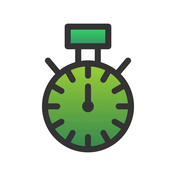 Stopwatch Filled Gradient Vector Icon Design — Stock Vector