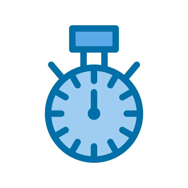 Stopwatch Filled Blue Vector Icon Design — Stock Vector