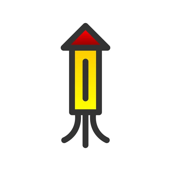 Feuerwerk Gefüllt Gradient Vector Icon Design — Stockvektor