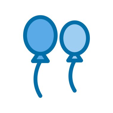 Mavi Vektör Simgesi Tasarımı Doldurulmuş Balonlar