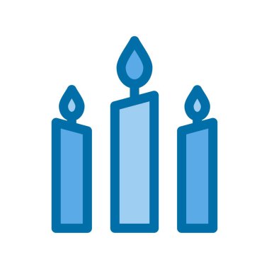 Mum Doldurulmuş Mavi Vektör Simgesi Tasarımı