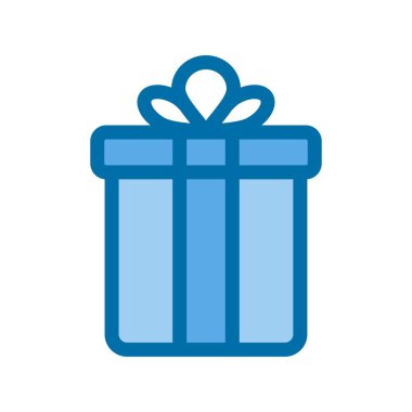 Hediye Kutusu Mavi Vektör Simgesi Tasarımı