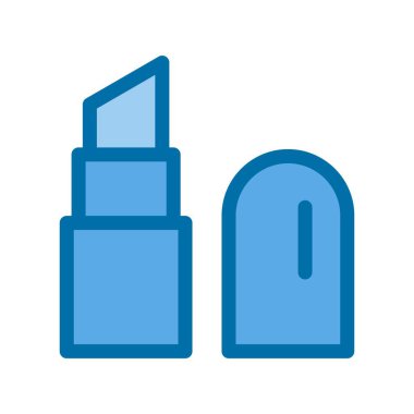 Ruj Doldurulmuş Mavi Vektör Simgesi Tasarımı