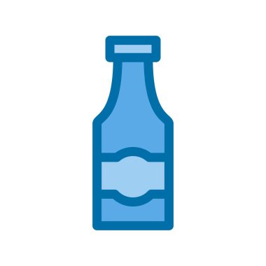 Sos Doldurulmuş Mavi Vektör Simgesi Tasarımı