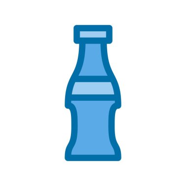 Su Şişesi Doldurulmuş Mavi Vektör Simgesi Tasarımı