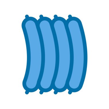 Mavi Vektör Simgesi Tasarımı Doldurulmuş Kaburgalar