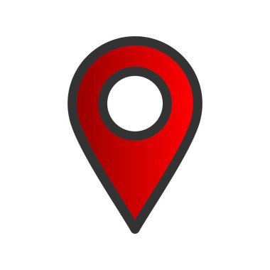 Konum Gradyan Vektör Simgesi Tasarımı