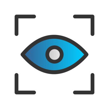 Göz Doldurulmuş Gradyan Vektör Simgesi Tasarımı Odakla