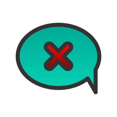 Blok Sohbeti Dolu Gradyan Vektör Simgesi Tasarımı