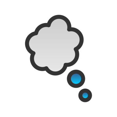 Fikir Doldurulmuş Gradyan Vektör Simgesi Tasarımı