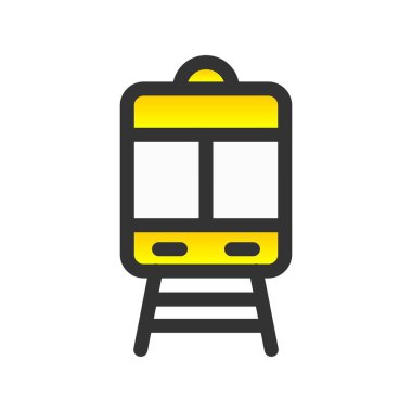 Tren Doldurulmuş Gradyan Vektör Simgesi Tasarımı