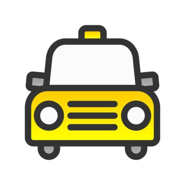 Taksi Doldurulmuş Gradyan Vektör Simgesi Tasarımı