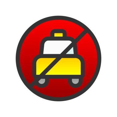 Trafik Dolu Gradyan Vektör Simgesi Tasarımı Yok