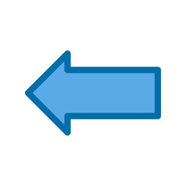 Sola Dön Mavi Vektör Simgesi Tasarımı