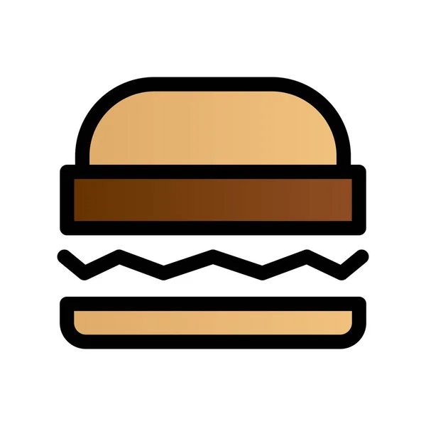 Burger Doldurulmuş Gradyan Vektör Simgesi Tasarımı — Stok Vektör