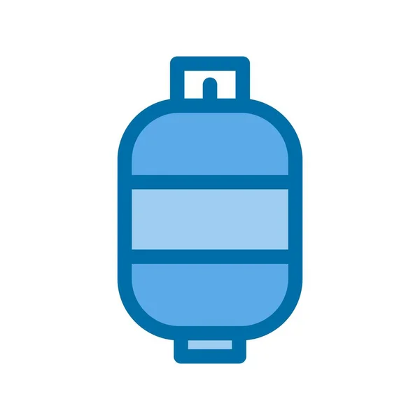 Icône Vectorielle Bleue Remplie Cylindre Desig — Image vectorielle