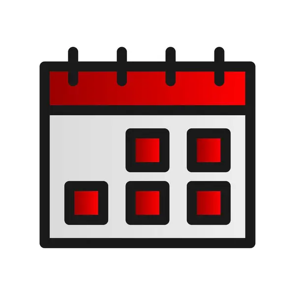 Calendario Relleno Gradiente Vector Icono Desig — Vector de stock