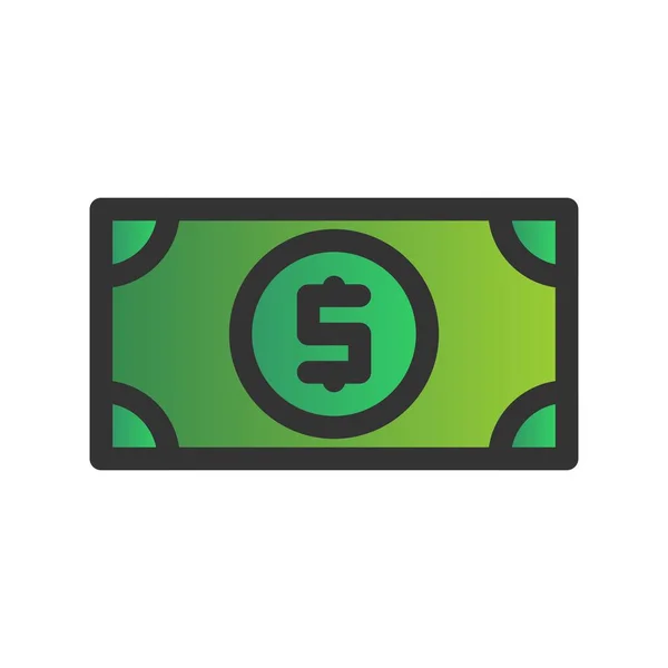 Dollar Filled Gradient Vector Icon Desig — Stock Vector