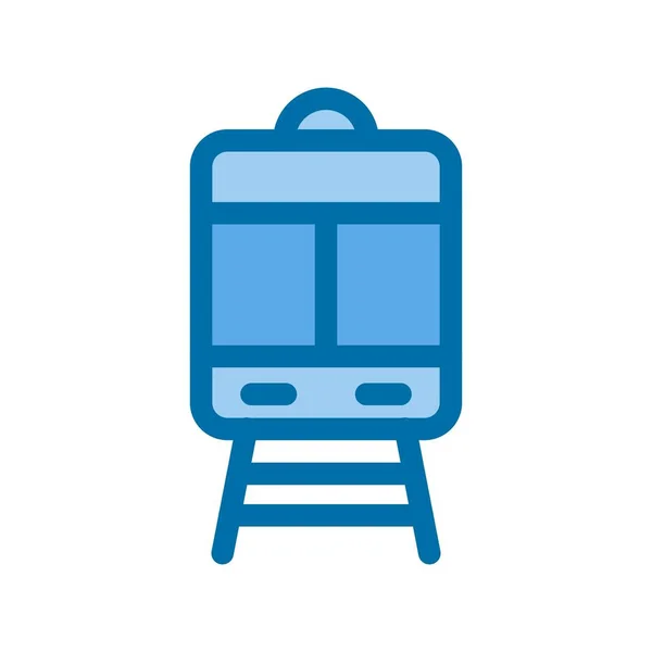 Vlak Plný Modrý Vektor Icon Desig — Stockový vektor